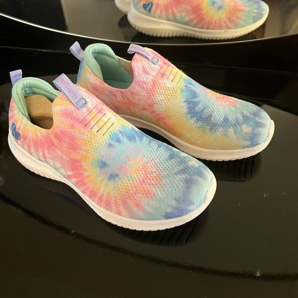 GIRLS SIZE 2 Sketchers Ultra Flex - Groovin Vibe Shoes - Picture 2 of 13